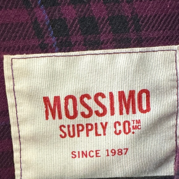 Mossimo Supply Co. Purple Plaid Button-Up Shirt - Picture 2 of 3